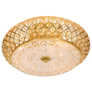 Bright Star CF480/3 GOLD METAL CLEAR ACRYLIC CRYSTAL PATTERN GLS 3X60W SES