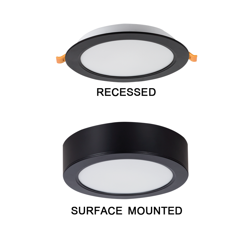 Bright Star CF537 MATT BK 2 IN 1 BLACK 9W LED 4000K 760lm CUT OUT90MM