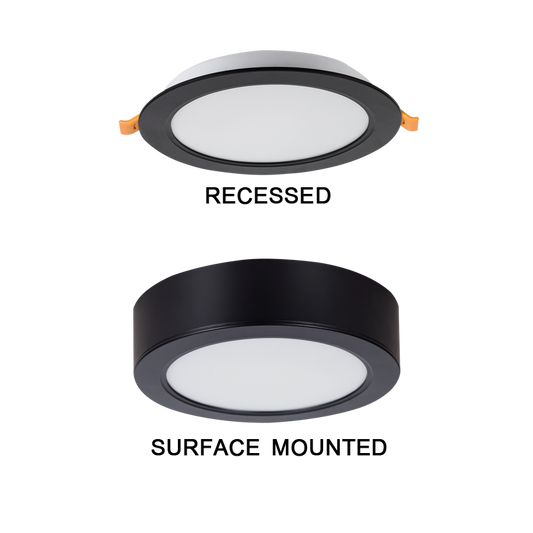 Bright Star CF537 MATT BK 2 IN 1 BLACK 9W LED 4000K 760lm CUT OUT90MM