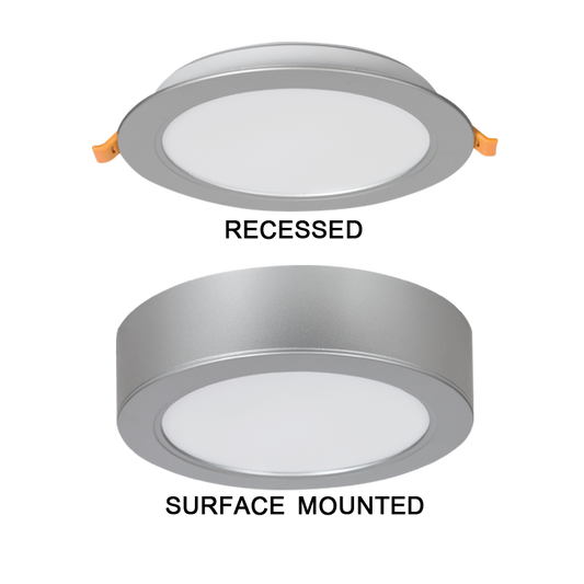 Bright Star CF538 SILVER 2 IN 1 WHITE -18W LED 4000K 1530lm CUT OUT 140MM