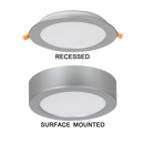 Bright Star CF538 SILVER 2 IN 1 WHITE -18W LED 4000K 1530lm CUT OUT 140MM