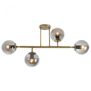 Bright Star CF560/4 GD/SM SAT/GOLD CEILING FITTING SMOKE GLS 4X40W ES