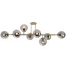 Bright Star CF562/8 GD/SM SAT/GOLD CEILING FITTING SMOKE GLS 8X40W ES