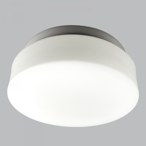 Bright Star CH001 LG METAL BASE WH GLASS CHEESE FITTING 230MM 1X60W ES