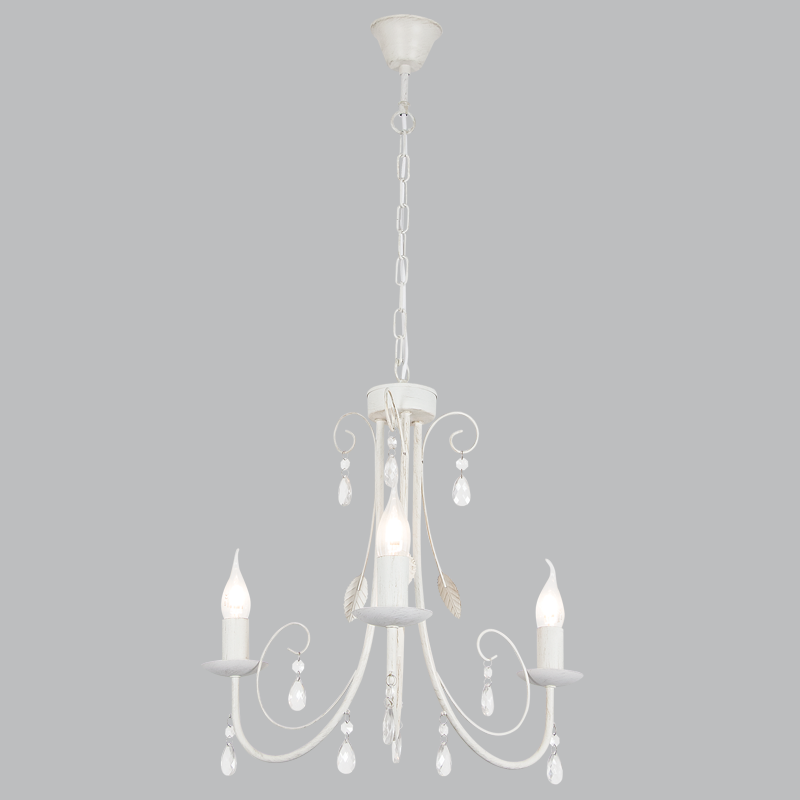 Bright Star CH360/5 FOSSIL FS METAL CHANDELIER CLEAR ACRYLIC CRYSTAL 5X60 SES