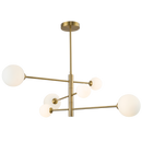 Bright Star CH394/6 GOLD GOLD METAL CHANDELIER OPAL GLS 6X5W G9