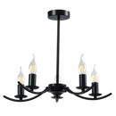Bright Star CH395/5 BLACK BLACK METAL CHANDELIER 5 X 40W SES