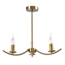 Bright Star CH396/3 GOLD GOLD METAL CHANDELIER 3 X 40W SES