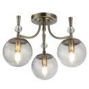 Bright Star CH398/3 ANTIQUE ANTIQUE METAL CHANDELIER SPECKLED GLS 3X40W SES