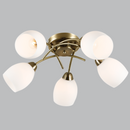 Bright Star CH489/5 ANTIQUE ANTIQUE METAL CHANDELIER WHITE GLS 5X40W ES