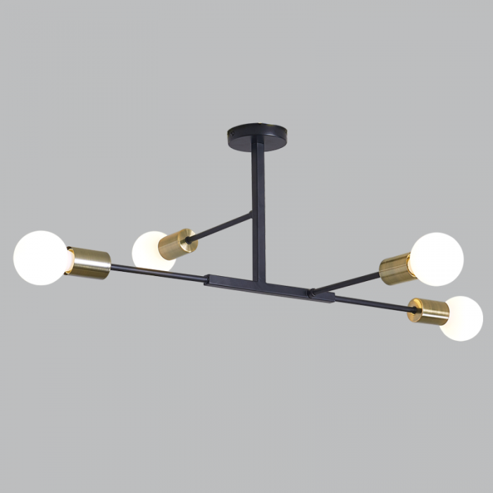Bright Star CH507/4 BK/AB BK/AB METAL CHANDELIER 4X40W ES