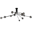 Bright Star CH701/12 BLACK METAL CHANDELIER SMOKE GLASS 12 X 5W G9 LED