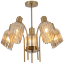 Bright Star CH713/5 GOLD GOLD CHANDELIER WITH GLASS 5X40W ES