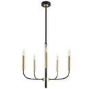 Bright Star CH714/5 GD/BK METAL CHANDELIER 5X60W SES