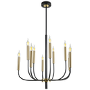 Bright Star CH715/10 GD/BK METAL CHANDELIER 10X60W SES