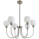 Bright Star CH716/6 SATIN METAL & GLASS CHANDELIER 6X60W ES