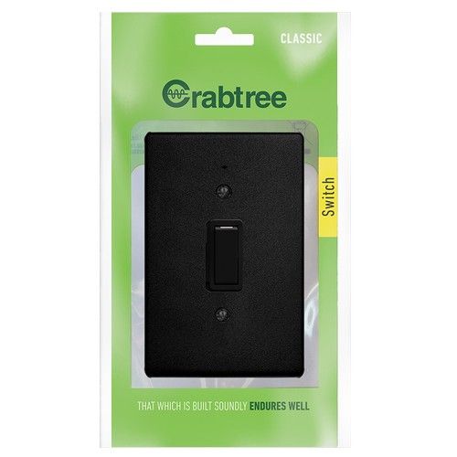 Classic 1L 1W Switch with FERRO GRAIN BLACK Coverplate