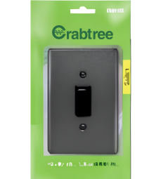 Classic 1L 2W Switch with Graphite Coverplate