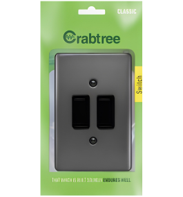 Classic 2L 1W Switch with Graphite Coverplate
