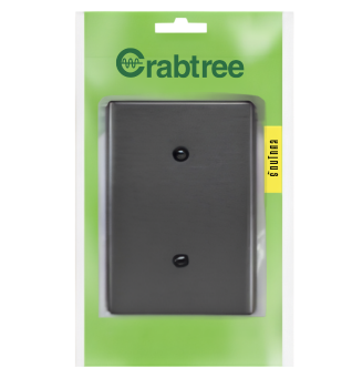 Classic 2x4 Blank Graphite Coverplate