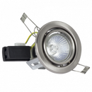 Bright Star DL019 SAT/CHR 220V 50W GZ10 TILT STEEL 70MM CUT OUT SC