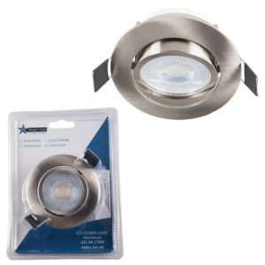 Bright Star DL030 SATIN CHROME BLISTER PACK 5W 2700K 75MM CUT OUT SATIN CHROME