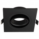 Bright Star DL125 BLACK SQUARE RECESSED ANTIGLARE TILT GU10 CUT OUT 75MM