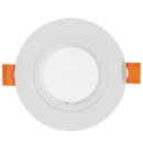 Bright Star DL128 WHITE IP65 WITH LENS POLYCARB GU10 CUT OUT 70MM