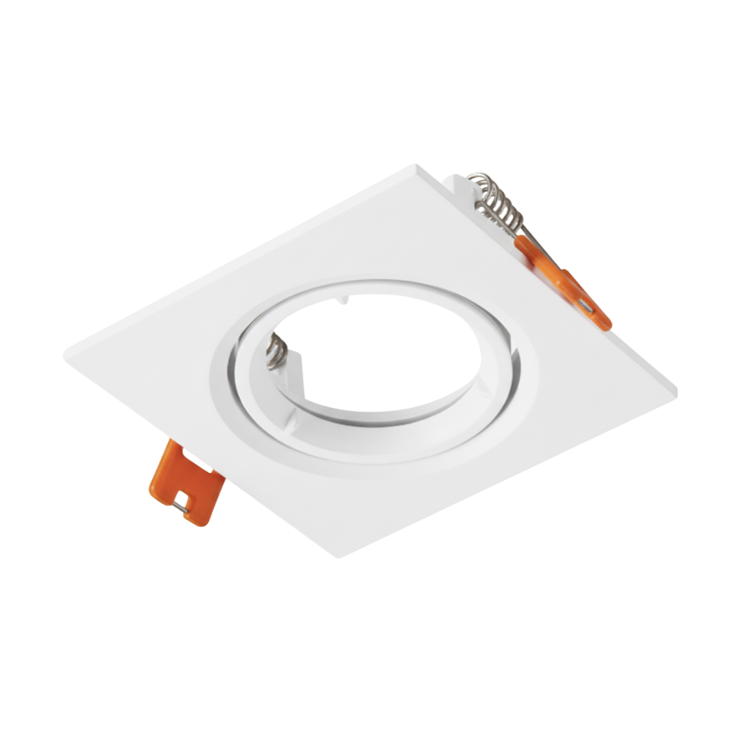 Bright Star DL131 WHITE SQUARE POLYCARBONATE TILT GU10 CUT OUT 70MM
