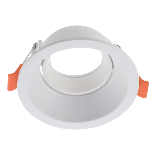 Bright Star DL132 WHITE POLYCARBONATE ANTI GLARE TILT GU10 CUT OUT 80MM