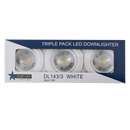 Bright Star DL143/3 WHITE 5W LED 400LM 4000K TRI PACK