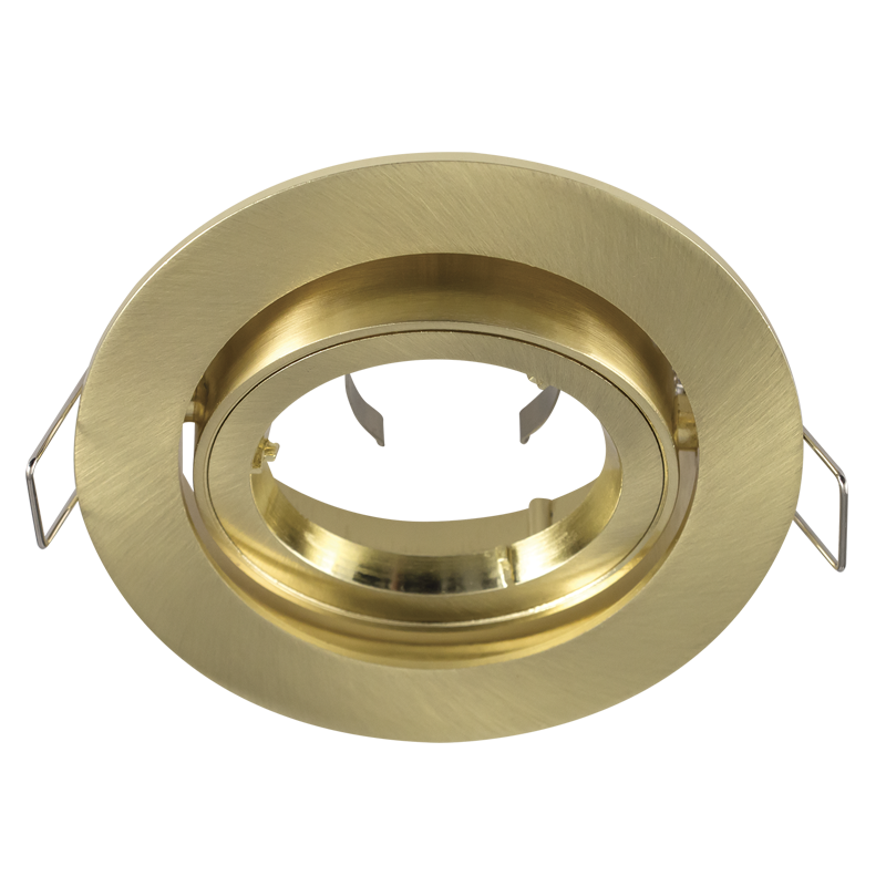 Bright Star DL233 GOLD SATIN 12V/220V -240V/50W TILT BAYONET LOCK CUT OUT R79MM