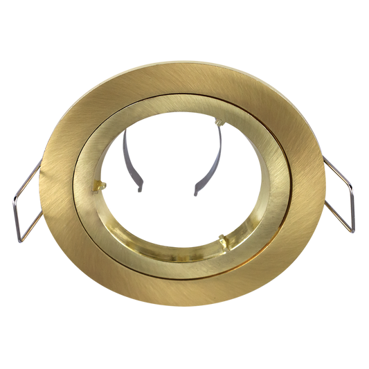 Bright Star DL244 GOLD SATIN 12V/220V -240V/50W BAYONET LOCK CUT OUT 68MM