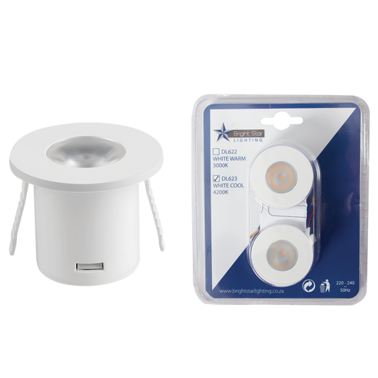 Bright Star DL623 WH COOL 2 PACK 1W LED 4200K WH RD STAR LIGHT