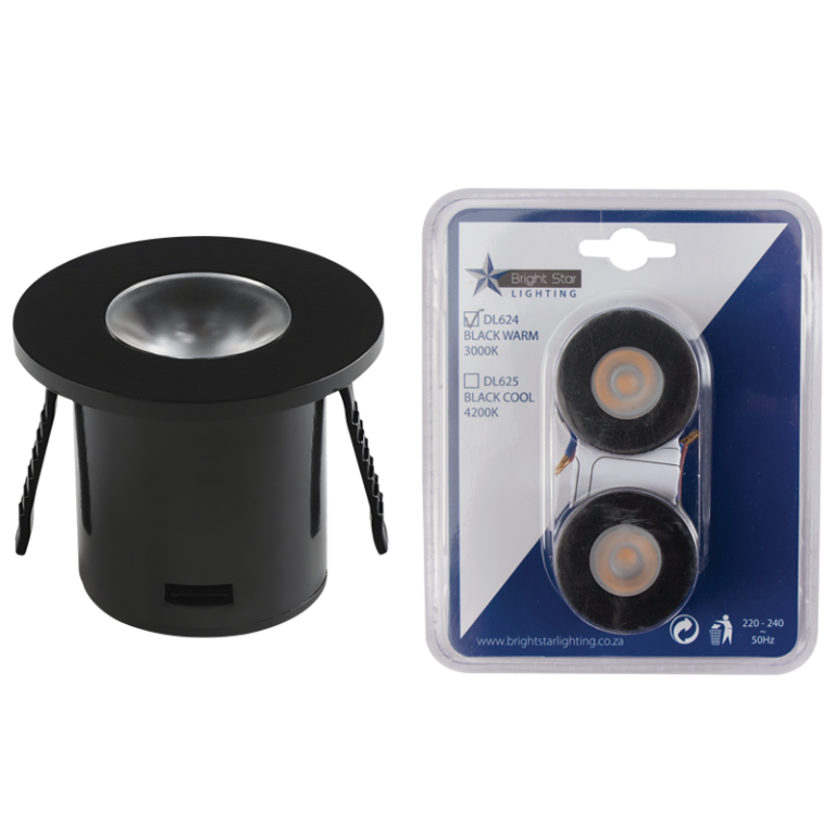Bright Star DL624 BK WARM 2 PACK 1W LED 3000K BK RD STAR LIGHT