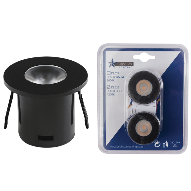 Bright Star DL625 BK COOL 2 PACK 1W LED 4200K BK RD STAR LIGHT