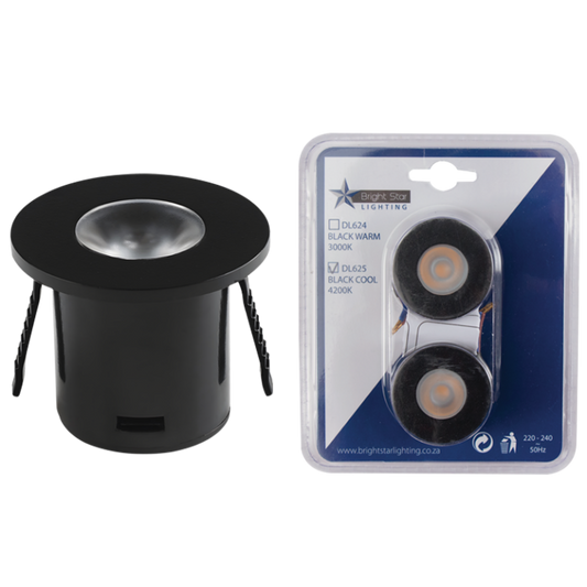 Bright Star DL625 BK COOL 2 PACK 1W LED 4200K BK RD STAR LIGHT