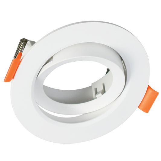Bright Star DL630 WHITE WH ROUND RECESSED POLY TILT GU10 7W 75MM C/O IP20