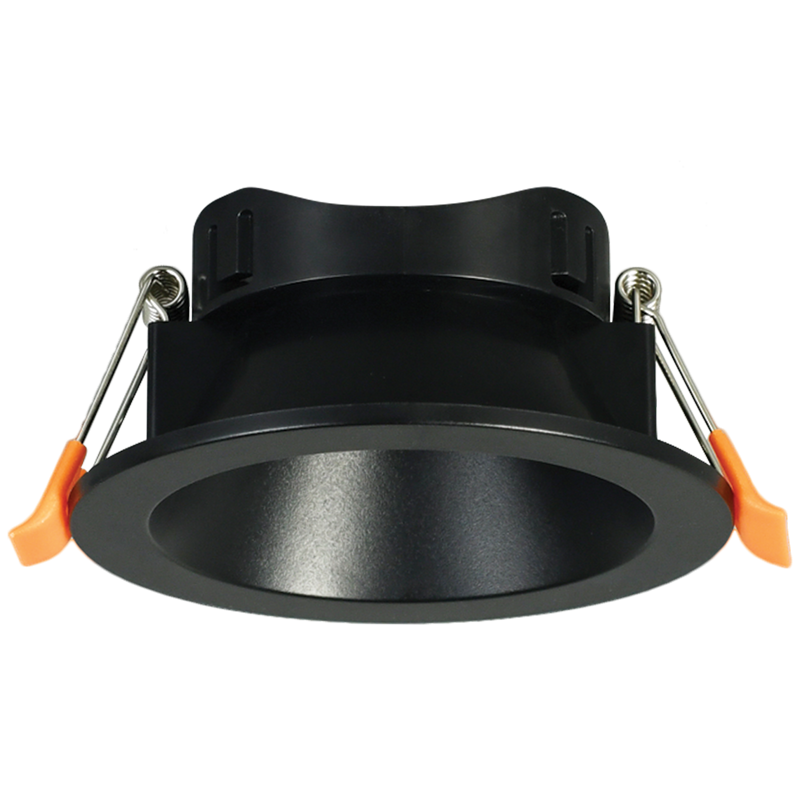 Bright Star DL631 BLACK BK RECESSED POLY STRAIGHT GU10 7W 70MM C/O IP20