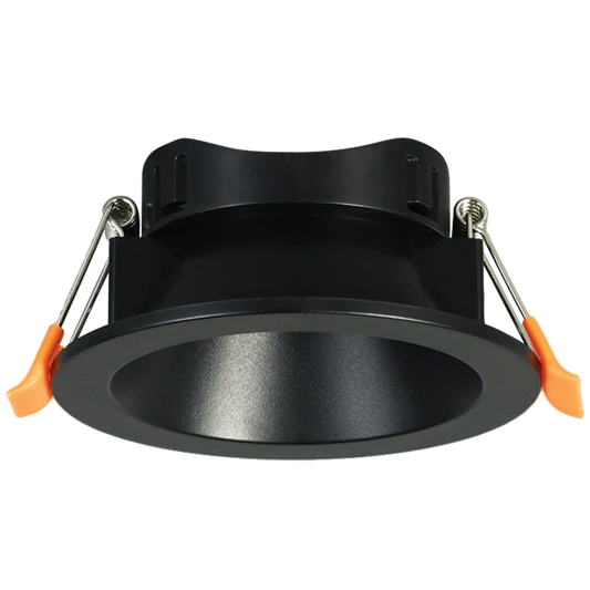 Bright Star DL631 BLACK BK RECESSED POLY STRAIGHT GU10 7W 70MM C/O IP20