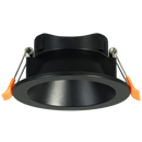 Bright Star DL631 BLACK BK RECESSED POLY STRAIGHT GU10 7W 70MM C/O IP20