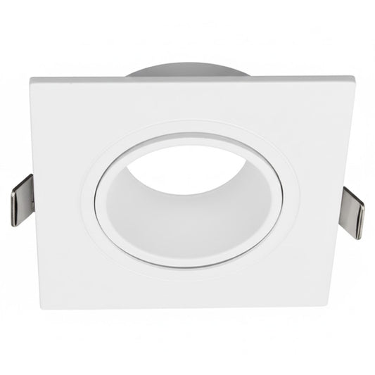 Bright Star DL124 WHITE SQUARE RECESSED ANTIGLARE GU10 CUT OUT 75MM