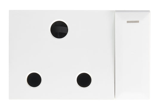 Bright Star ECP115 WHITE MODULAR WHITE 16A SWITCHED SOCKET MODULE HORIZONT