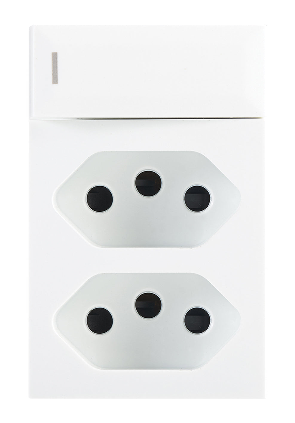 Bright Star ECP118 WHITE MODULAR WHITE 16A SWITCH WITH TWO EURO MODULES