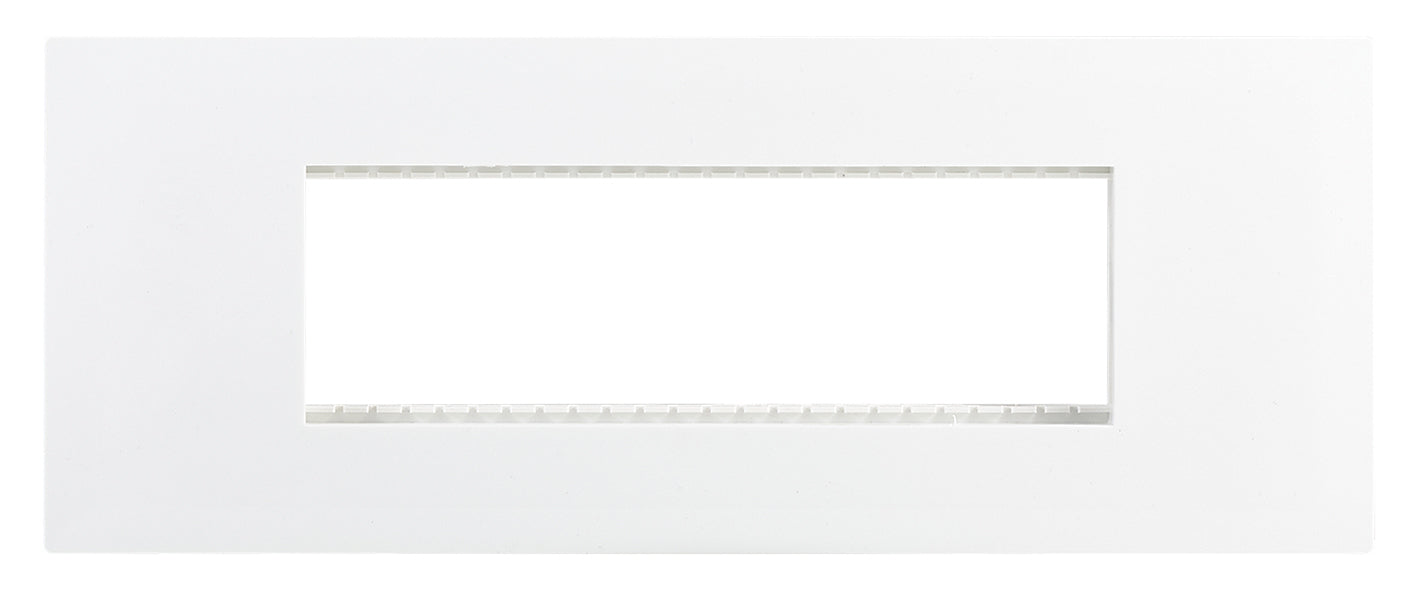 Bright Star WHITE MODULAR WHITE 6 LEVER PLATE + FRAME