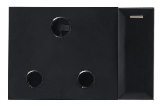Bright Star ECP165 BLACK MODULAR BLACK 16A SWITCHED SOCKET MODULE HORIZONTA