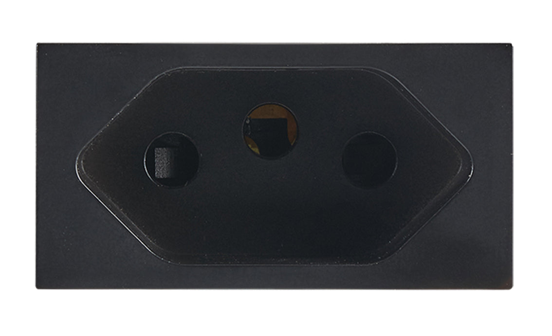 Bright Star ECP167  BLACK MODULAR BLACK 16A EURO SOCKET MODULE