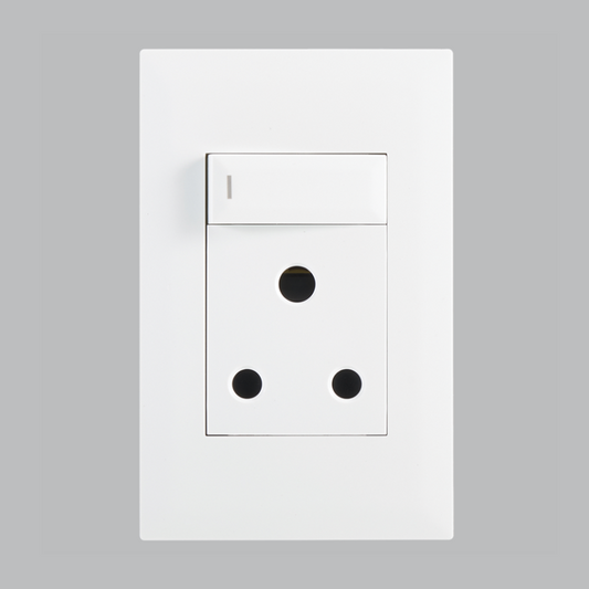 Bright Star EPL231 WHITE MODULAR WH 16A SOCKET WITH SWITCH 2 X 4
