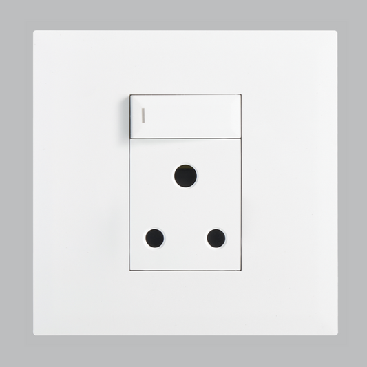 Bright Star EPL232 WHITE MODULAR WH 16A SOCKET WITH SWITCH 4 X 4