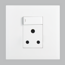 Bright Star EPL232 WHITE MODULAR WH 16A SOCKET WITH SWITCH 4 X 4